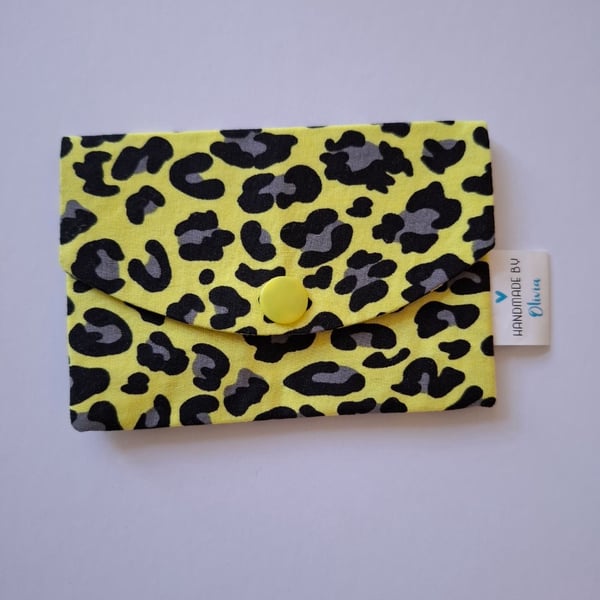 Bright animal print card holder 