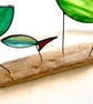 Stained glass Family of Fish on driftwood, marine coastal art - Image 7
