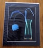 Tulip II Print from Original Photogram - Black mount to fit 10x12 inch frame 