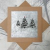 Recycled Christmas Card -Silver