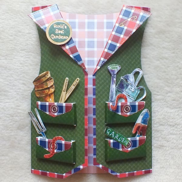 Special 3D Gardening Jacket Birthday Card