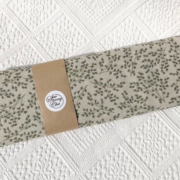 Microwave Wheat Bag I Green Leaves design 50cm I lavender heat bag 