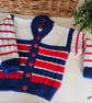 Designer Hand Knitted Toddler Boy's Cardigan Size 2-3 years size - Image 7