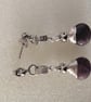 Purple Amethyst wire wrapped earrings  - Image 5