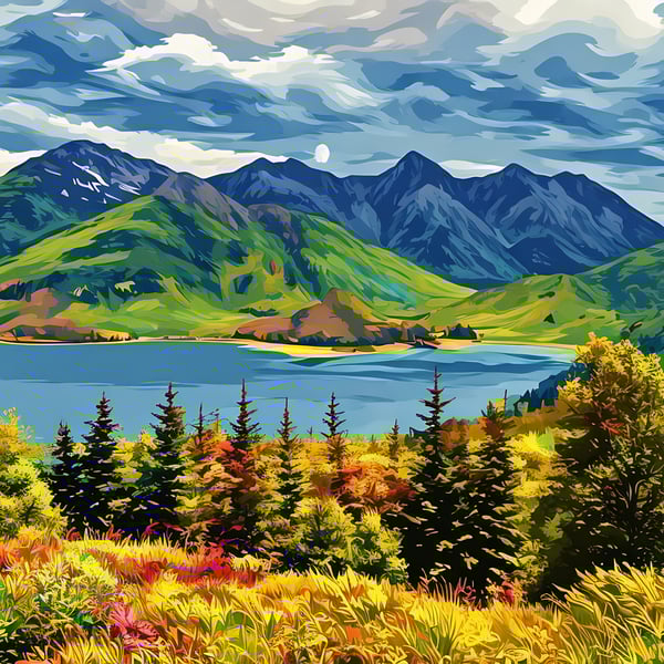 A4 Print Loch Ness Scotland 