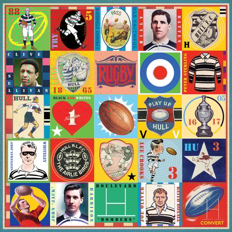 Hull FC Pop Art Rugby Print
