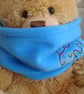 Fleece Blue Neck Warmer With Embroidered Cartoon Car (R140) - Image 1