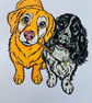 Hand Painted custom Pawtoon Portrait