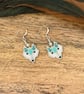 Geometric arctic fox beadwork earrings - Image 2