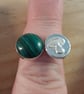 Sterling Silver Toadstool and Malachite Adjustable Ring (SKU060625) - Image 3