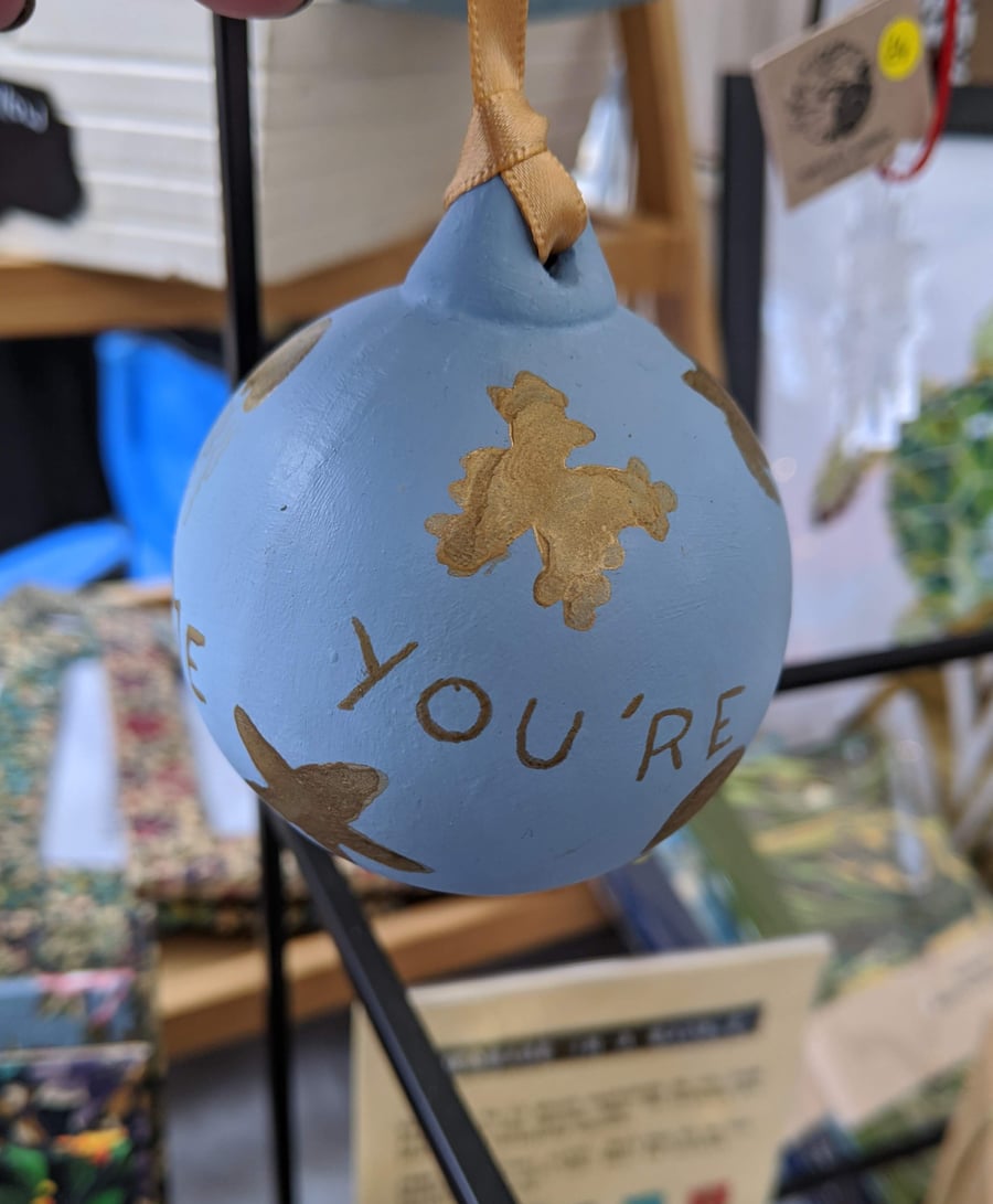You're Turtley Awesome Painted Bauble