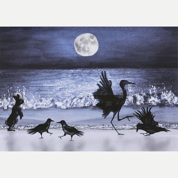 A5 Greetings Card "Moonlight Ceilidh"