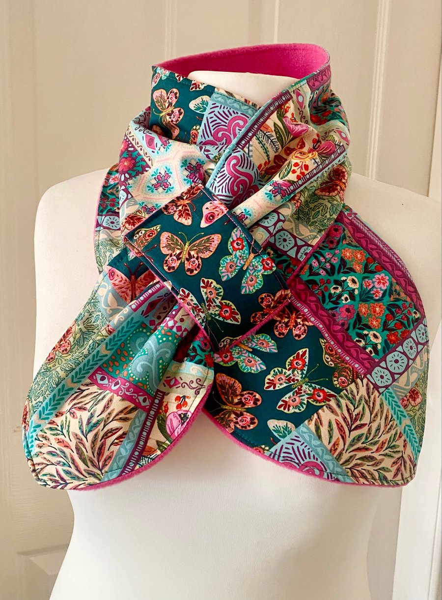 Fleece Lined Neck Warmer Scarf - adults size