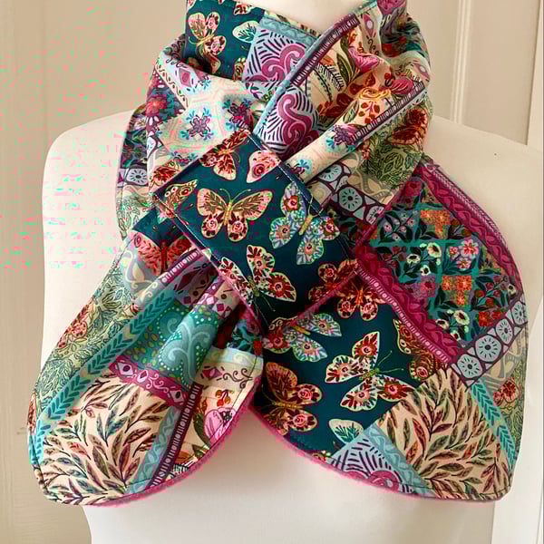 Fleece Lined Neck Warmer Scarf - adults size