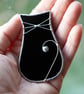 Stained Glass Black Cat Suncatcher - Image 3