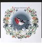 A Luxury Christmas Robin Garland – Handmade Card  - Image 1