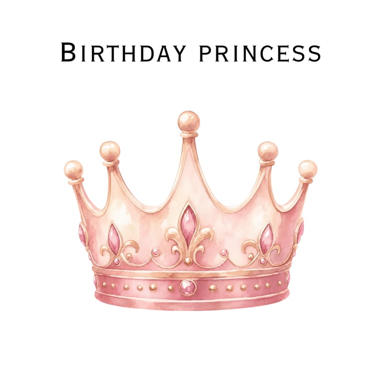 Pink Birthday Cards - personalised or standard print