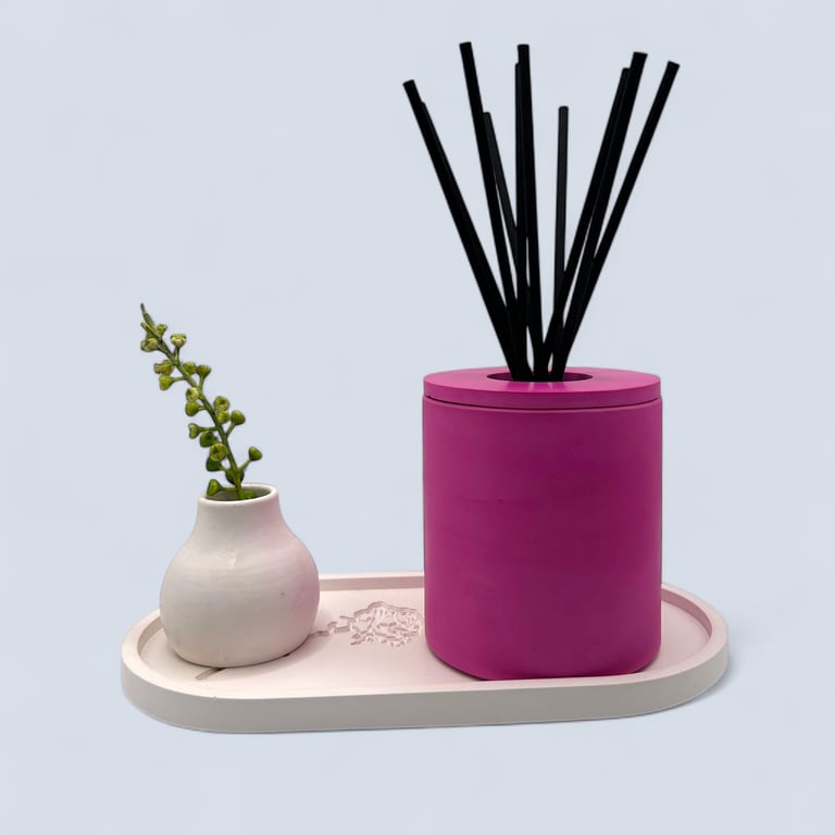 Handmade Fuchsia Pink Diffuser Bottle Holder for Home Fragrance