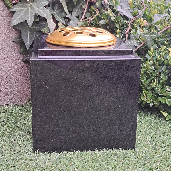  Personalised Granite Memorial Vase Plaque Grave rose bowl Cemetery Vase 