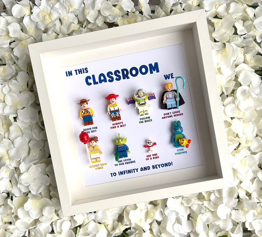 Toy Story “In This Classroom We” Personalised Minifigures Gift Frame (8)