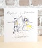 Wedding Card Jump Brunette  - Image 3