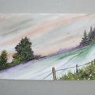 miniature art landscape watercolour painting ( ref FA 12 P7 )