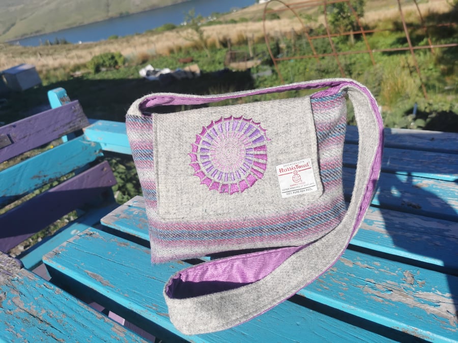 Harris Tweed spiral bag 