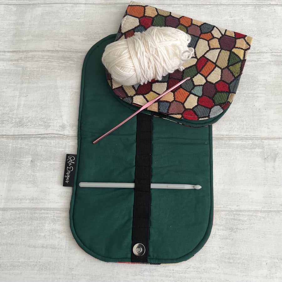 Crochet hook case, mosaic