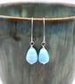 blue sea lampwork glass teardrop earrings - Image 2
