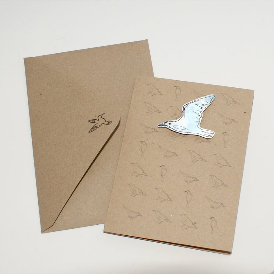 Seagull brooch