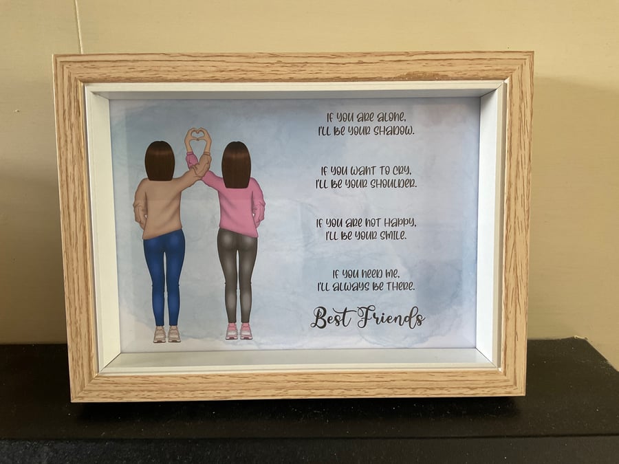 Best friends framed print and verse 