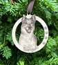 Personalised photo engraved Christmas ornament. Design C9