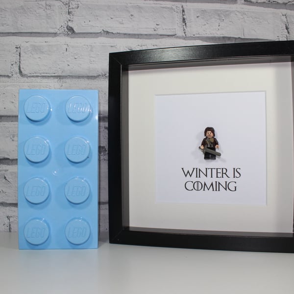GAME OF THRONES - NED STARK - FRAMED CUSTOM LEGO MINIFIGURE