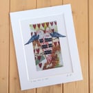 To Have and To Hold Winged Heart Art Print in 8" x 6" Mount