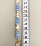 Blue Beaded Necklace with Freshwater Pearls & Gold Details - Image 3