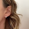 Silver Leaf Cut-out Stud Earrings