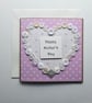 Pink and White Mother's Day Buttons Card Size 5" x 5"