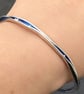 Enamel Bangle, freeform bangle, Blue Ebb & Flow Bangle, enamel, silver bangle, - Image 10