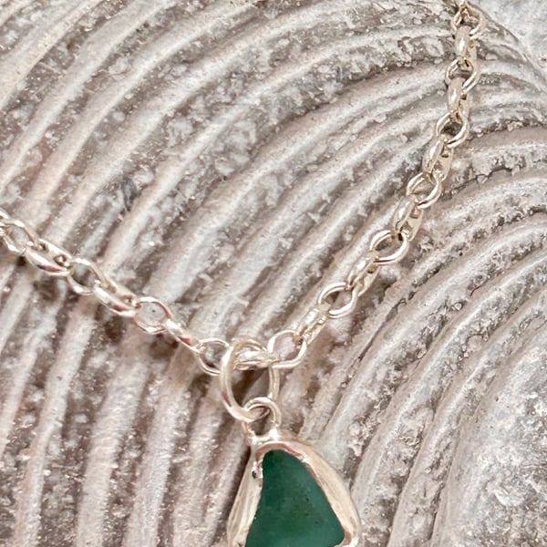 turquoise green seaglass mariners bracelet