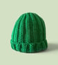 Hand Knitted Stretchy Rib Baby Hat 3-6 Months - Image 2