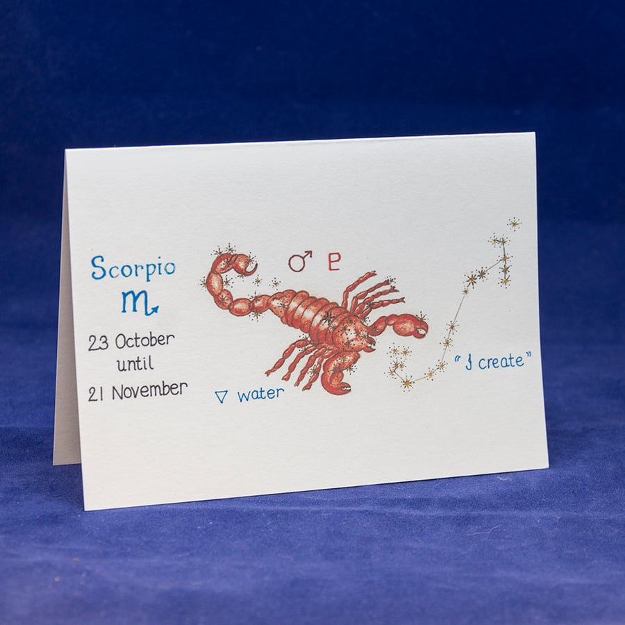 Scorpio greetings card