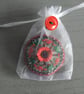 Hand Embroidered Poppy Brooch - Image 5