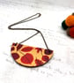 Autumn leaves statement necklace fabric and plywood nature lover - Image 9