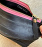Unlined Inner Tube Bag - Pink Zip and Writing - Wipe Clean Zip Storage Bag - Image 7