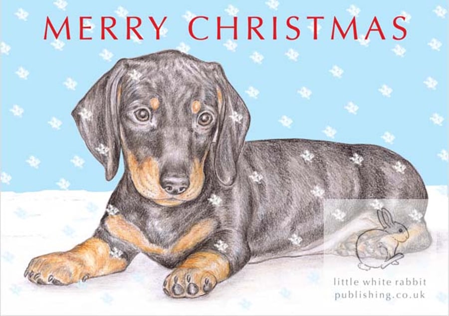 Henry the Dachshund - Christmas Card