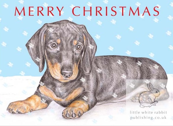 Henry the Dachshund - Christmas Card