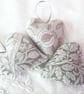 SET OF 3 LAVENDER BAGS - HEART SHAPED, HAND EMBROIDERED, WILLIAM MORRIS - Image 6