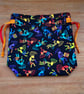 Small Sized Rainbow Kokopelli Style Reusable Gift And Storage Bag - Image 4