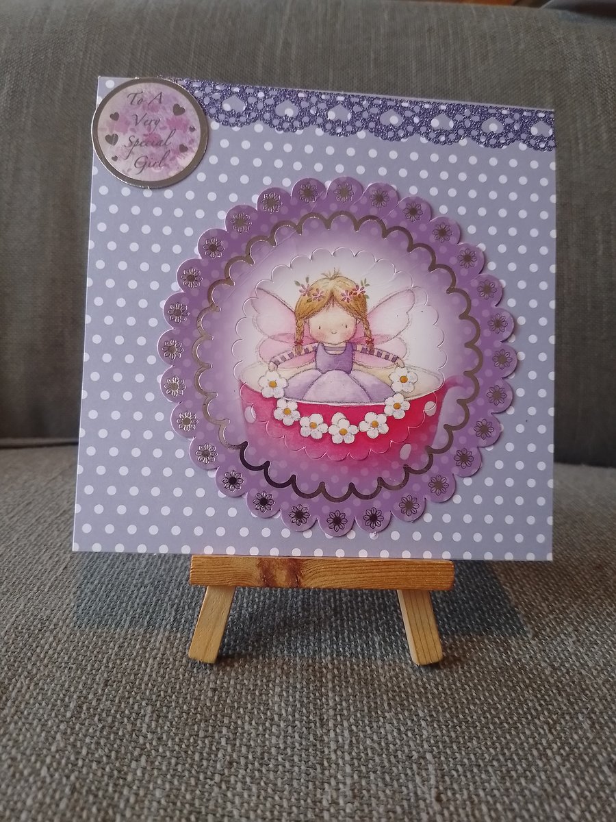 Fairy Birthday card For a Special Girl handmade