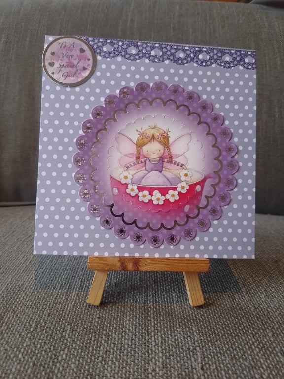 Fairy Birthday card For a Special Girl handmade